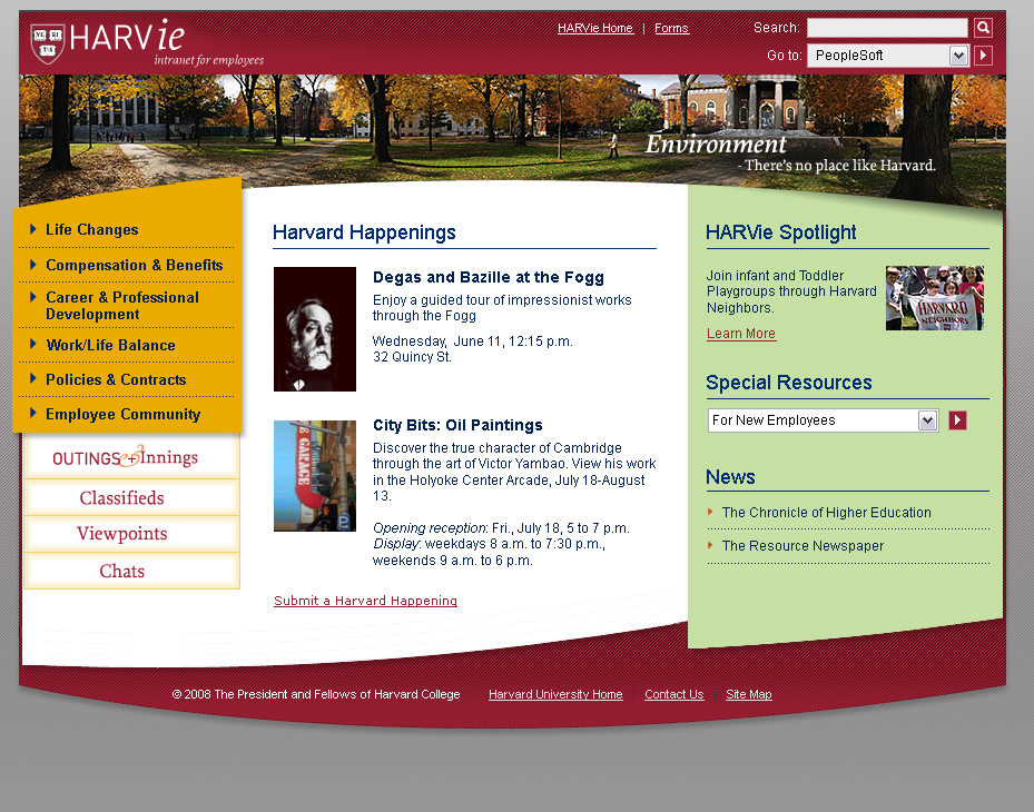 Harvard Information For Employees (HARVie)